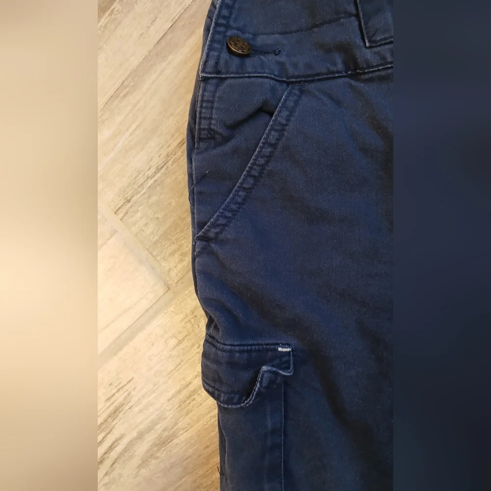 OshKosh B’gosh Lined Navy Overalls – Size 24 Months – Fleece‑Lined Cargo Style